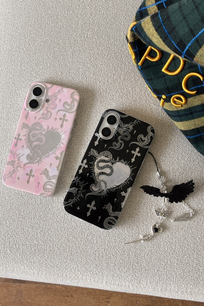 Cross Love Snake iPhone Case