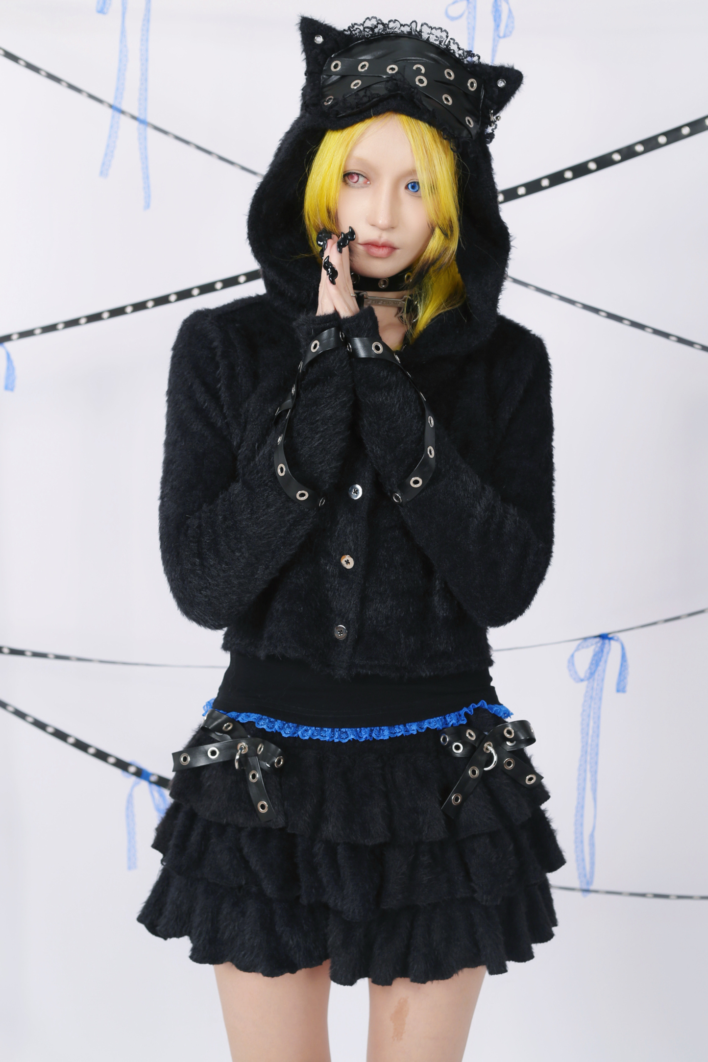 Cat Ear Hooded Top + Culottes