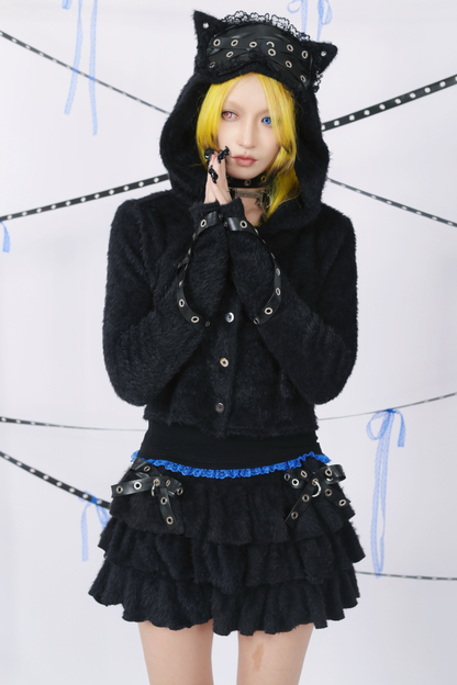 Cat Ear Hooded Top + Culottes