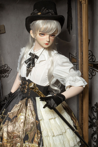 レトロシックデザインフレアロリータスカート