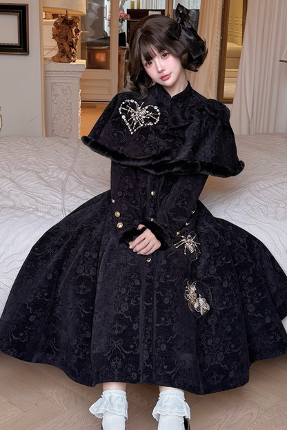 クラシックダークロングコート+ケープ