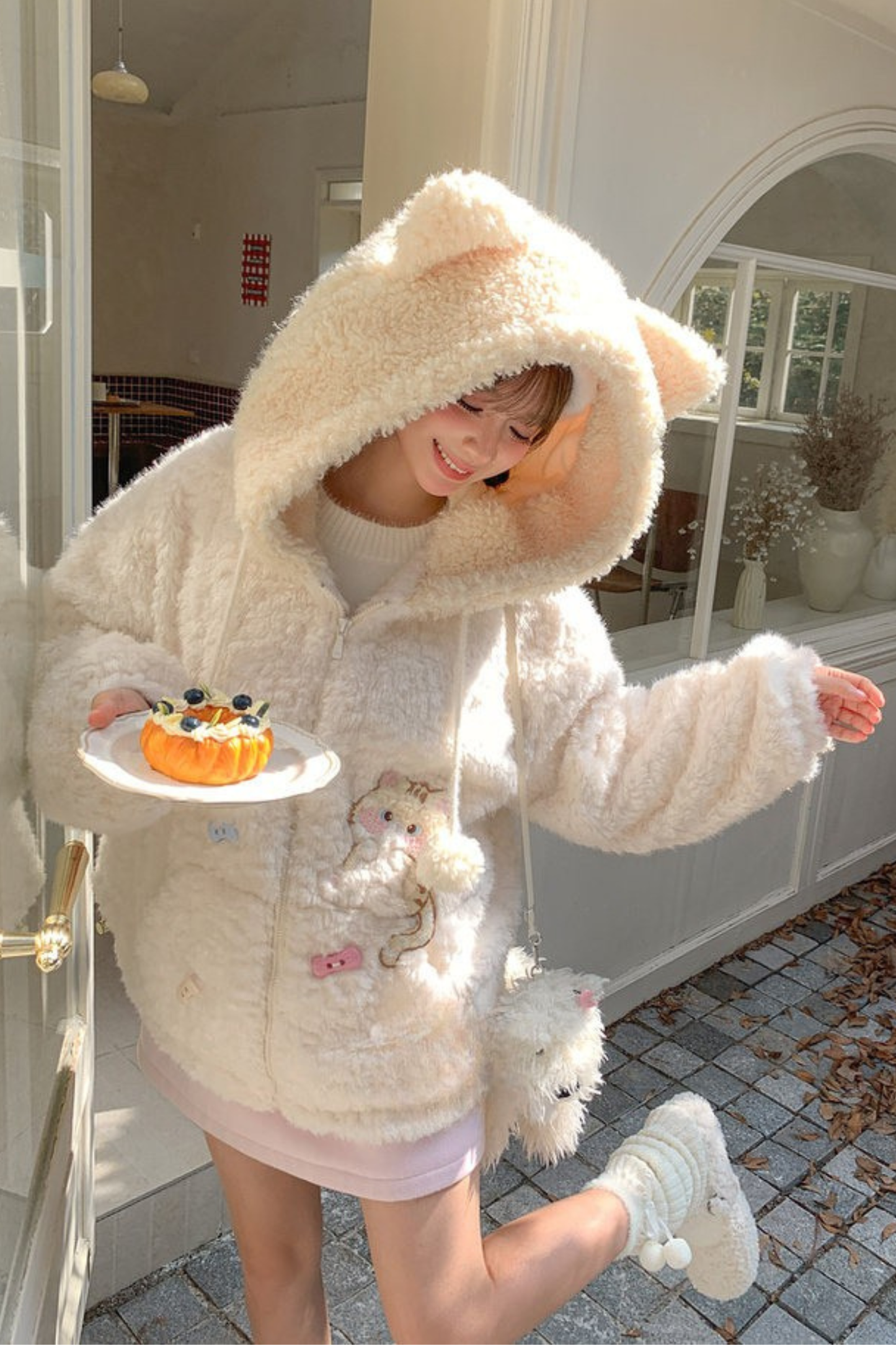 キャットフードファーコート