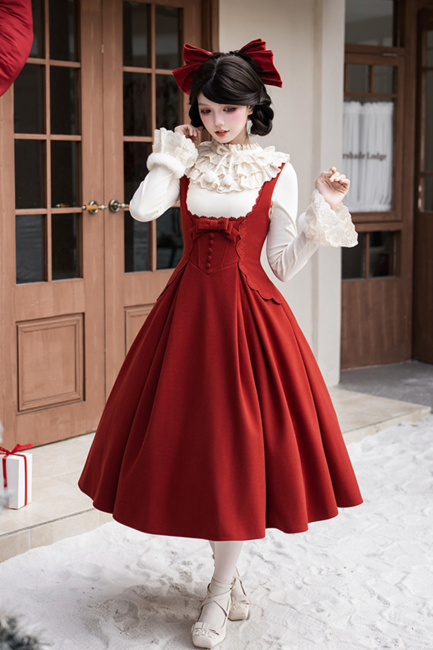 Velvet Rose Suspender Dress + Top + Ribbon