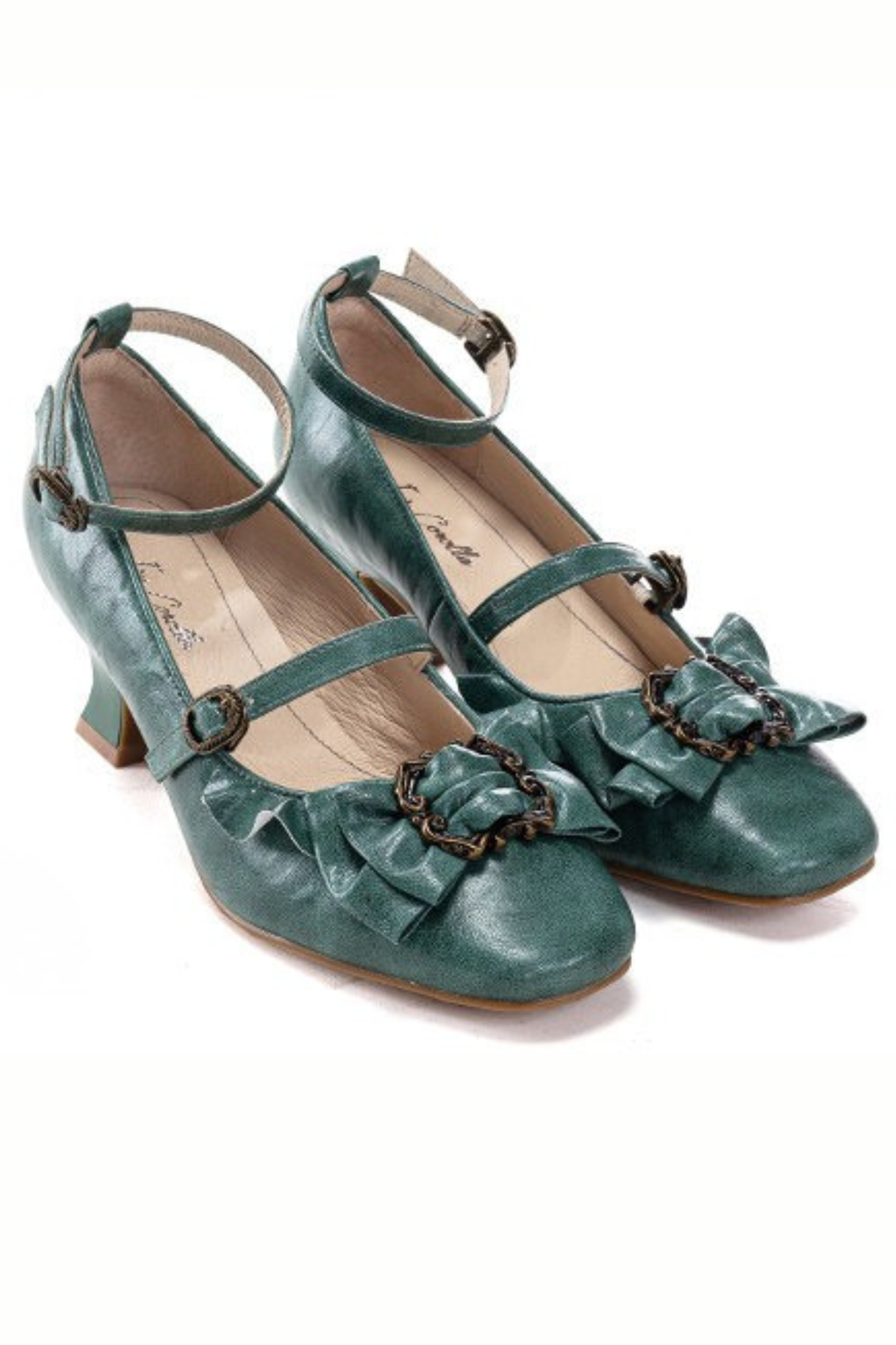 レザーリボンフリルロリータヒール