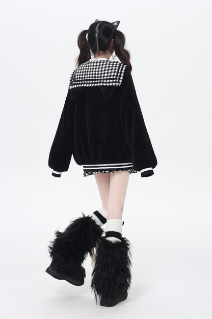 パッチワークラムモードジャケット