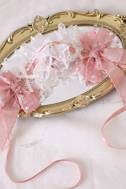 Silk Satin Dot Ballet Style Hair Accessories