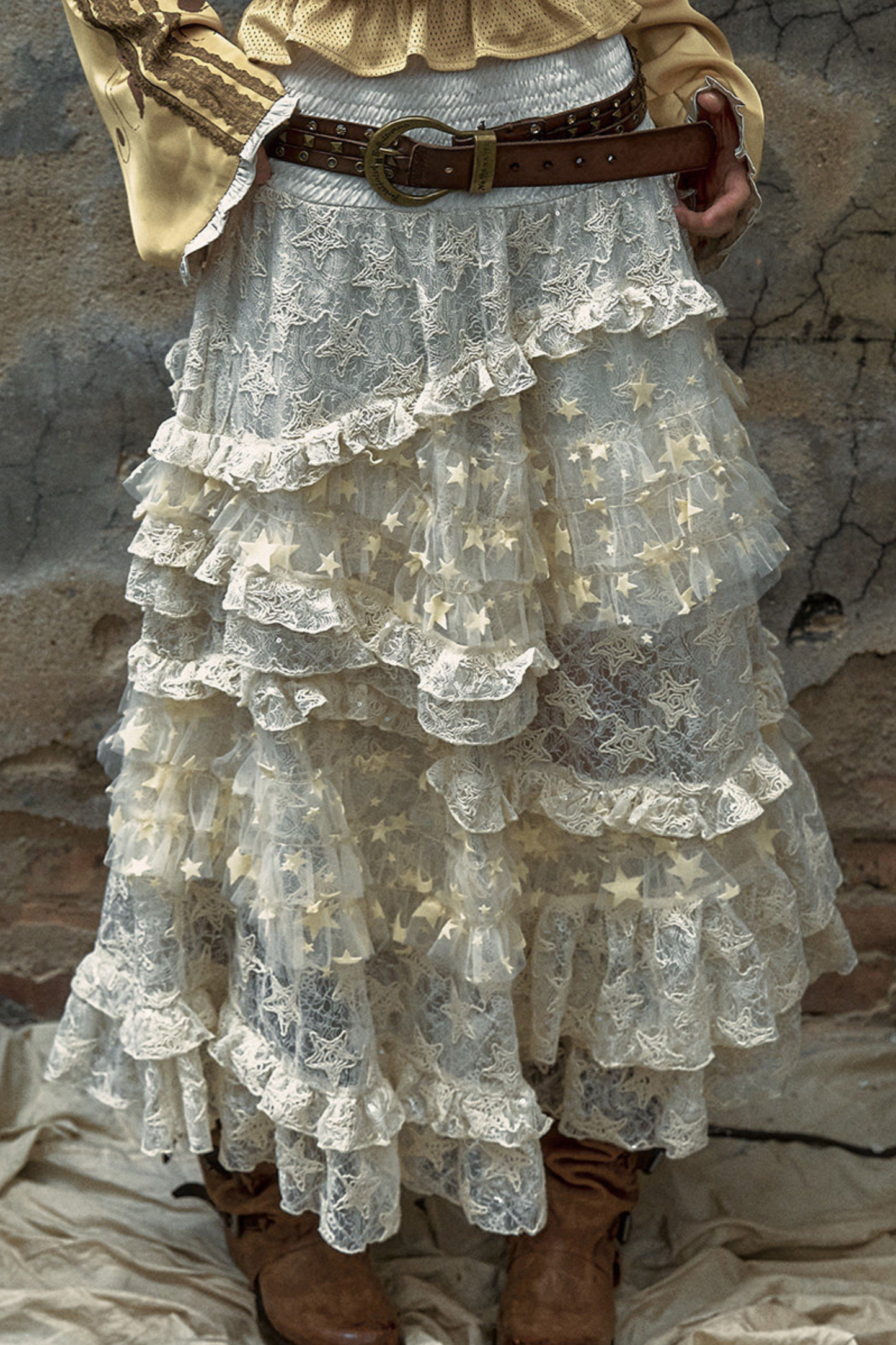 Romantischer Retro-Spitzenrock