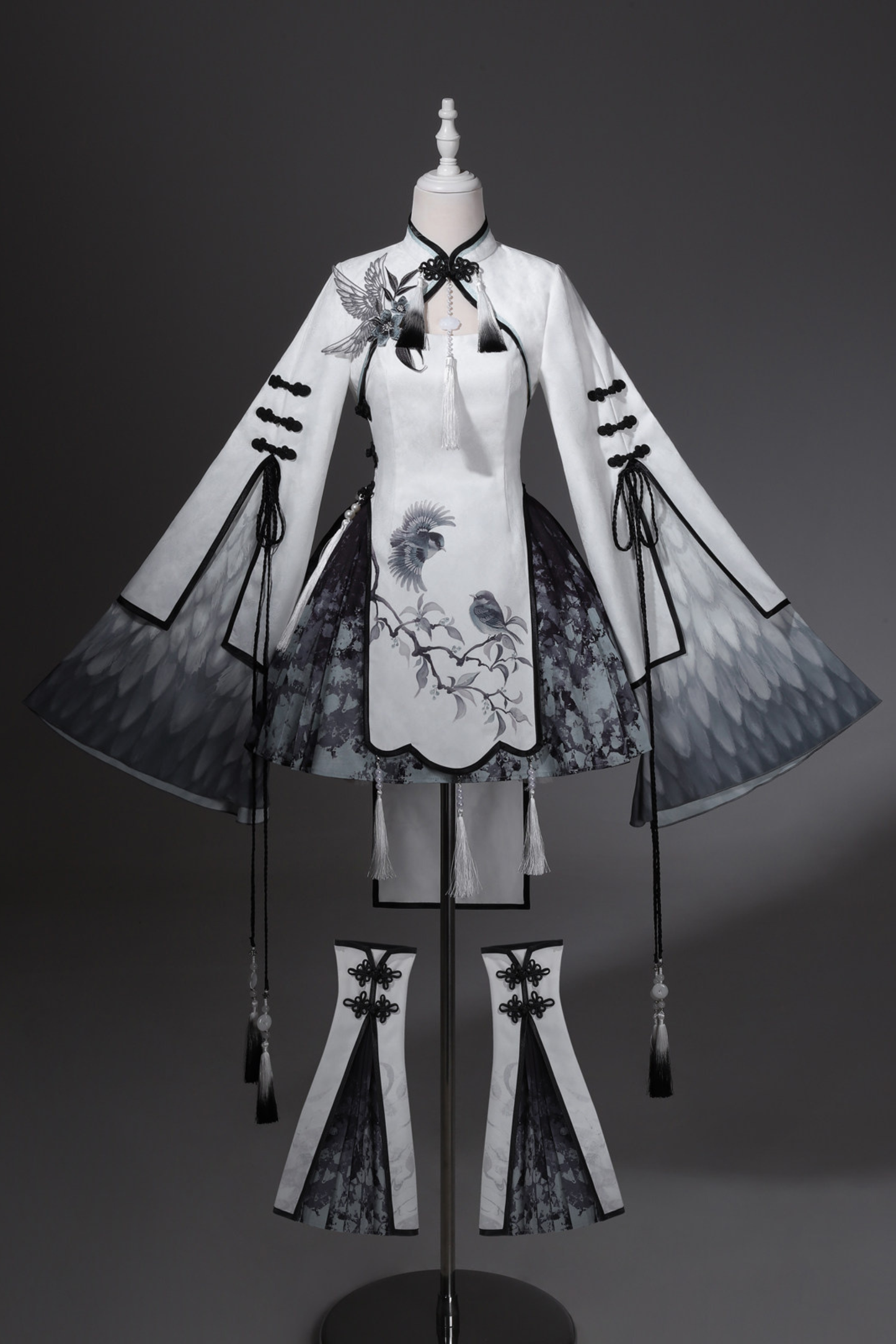 チャイナトップス+スカート+キャミソールドレス+レッグウォーマー