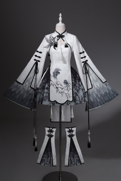 チャイナトップス+スカート+キャミソールドレス+レッグウォーマー