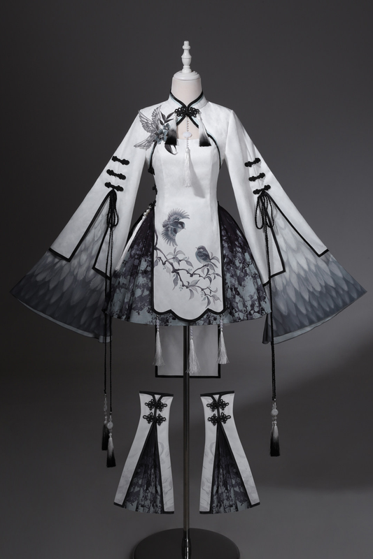 チャイナトップス+スカート+キャミソールドレス+レッグウォーマー