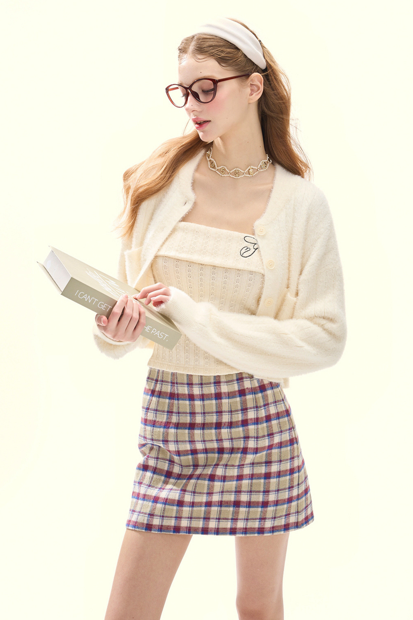 ロゴインナースリムニットトップス