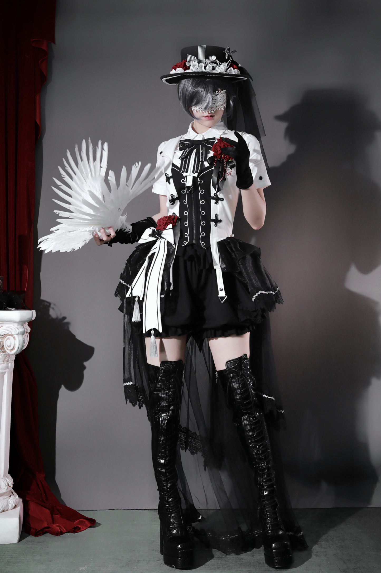 ダークローズゴシックプリンセスロリータセット+ダークローズゴシックプリンスロリータセット