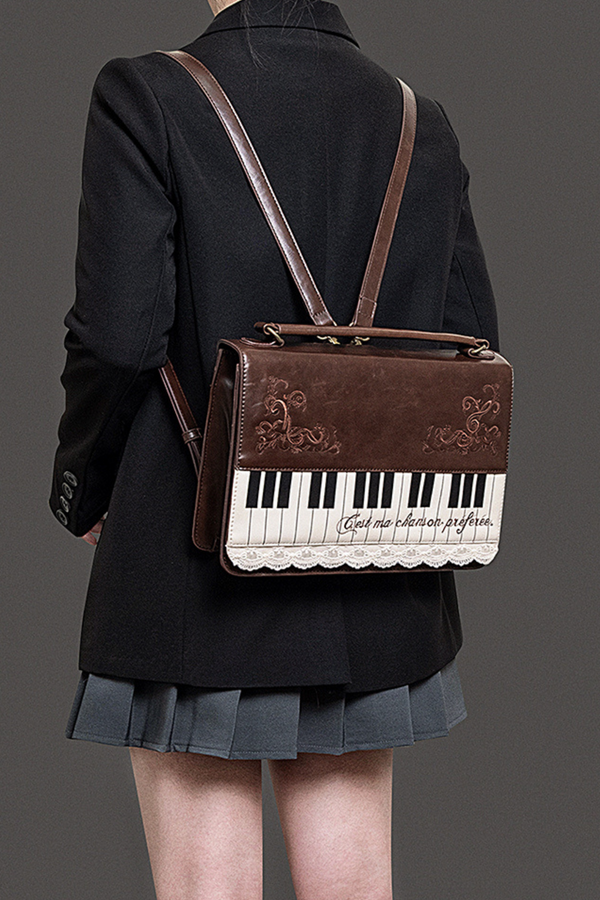 文学ピアノショルダーバッグ