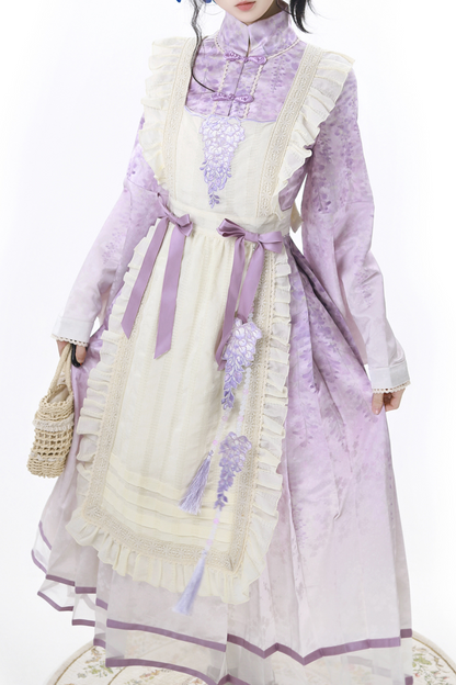 Chinese Ethnic Elegant Sweet Dress + Apron