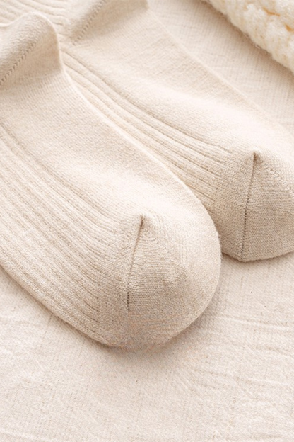 Ruffle Ribbon Calf Socks