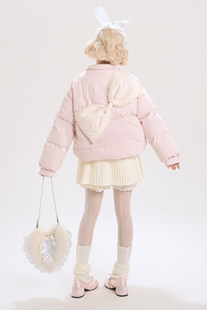 バックビッグリボンダウンジャケット