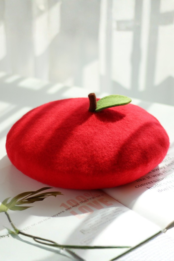 フルーツフェルトベレー帽