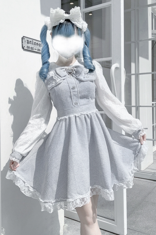 Doll World Ribbon Tweed Dress