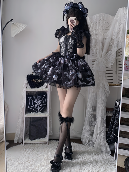 [Deadline for reservations: June 28] Dark Gothic Punk Butterfly Lolita Dress