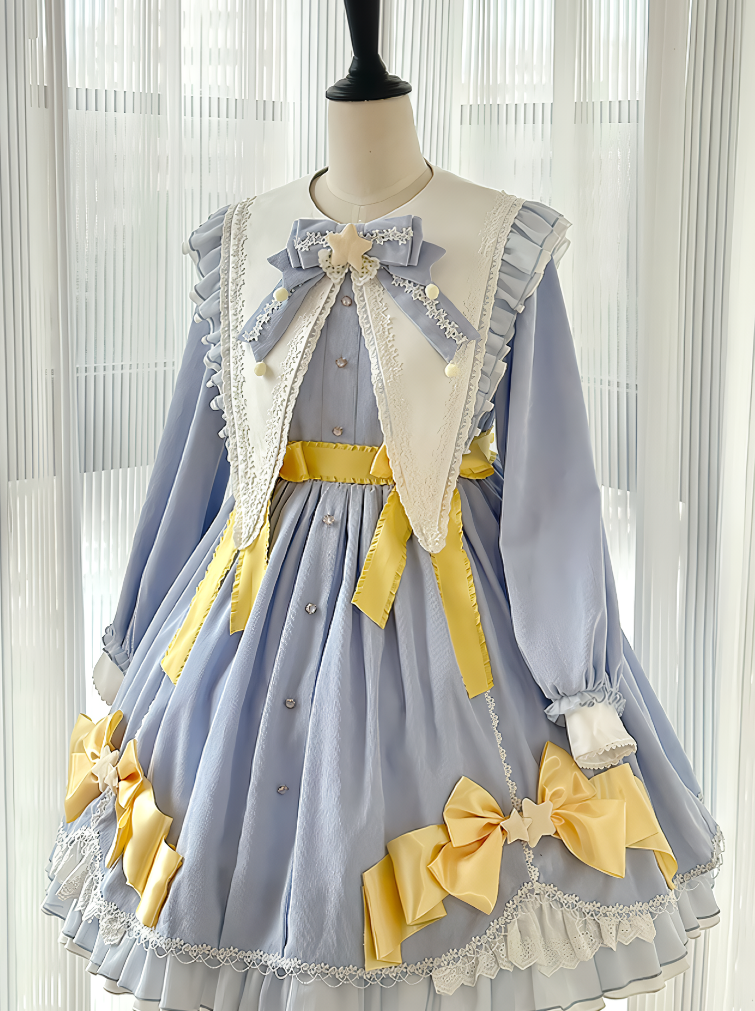 【♡】3点セットロリータドレス Sサイズ 魔法少女スリーピングスターリボンロリータドレス – Belchic