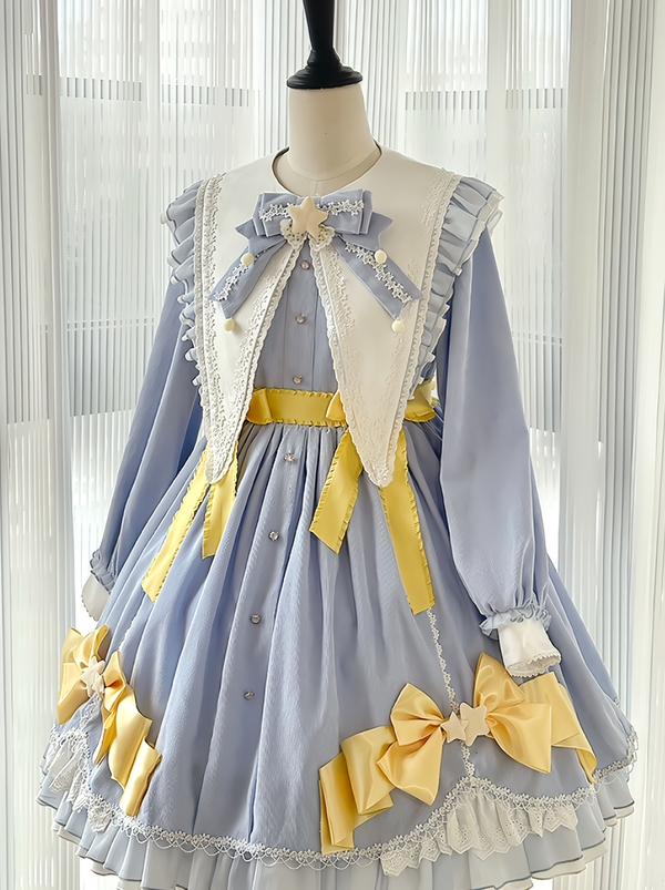 Magical Girl Sleeping Star Ribbon Lolita Dress