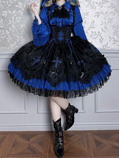 【12月8日予約締切】Black Mist Banquet ゴシックレースジュリエットスリーブシャツ