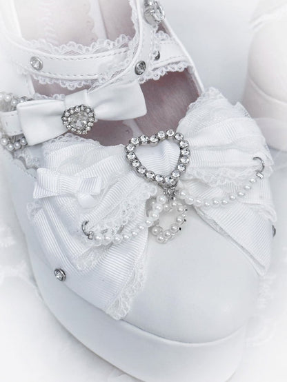 【12月12日予約締切】ジェムストーンパールリボンロリータハイヒール