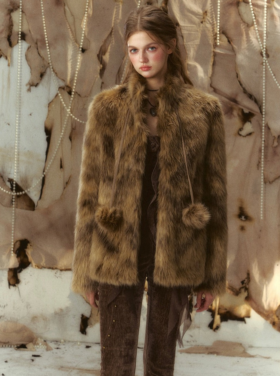 Maillard wear fur coat