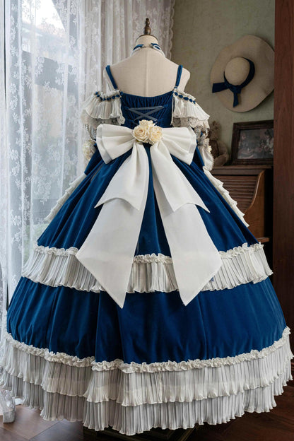 [Reservations] Rose Elegant Retro Classical Jewel Ribbon Dress