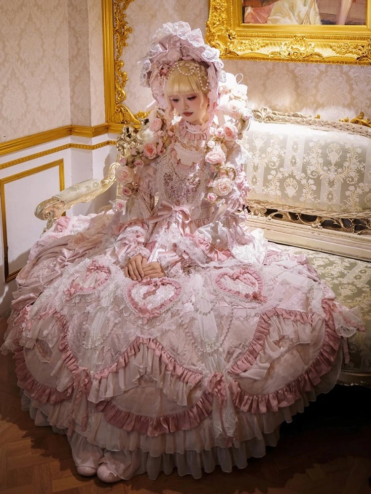 【2月22日予約締切】アンティークベリーローズロマンティックファンタジーロリータロングドレス