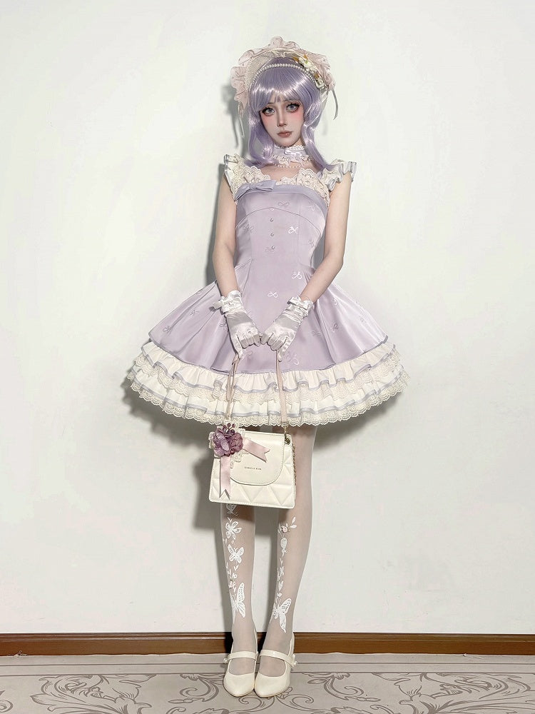 【1月29日予約締切】エレガントルージュロリータフリルリボンサスドレス＋チョーカー