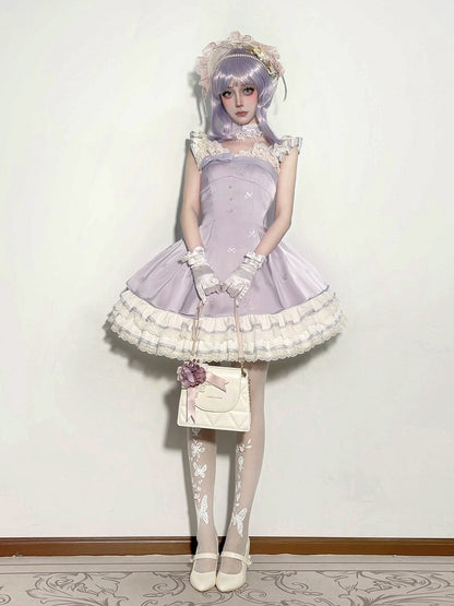 【1月29日予約締切】エレガントルージュロリータフリルリボンサスドレス＋チョーカー