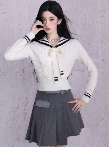 Marine French Girly Sailor Knit