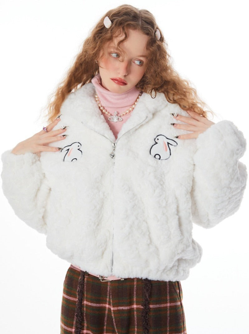 Sweet Rabbit Fur Jacket