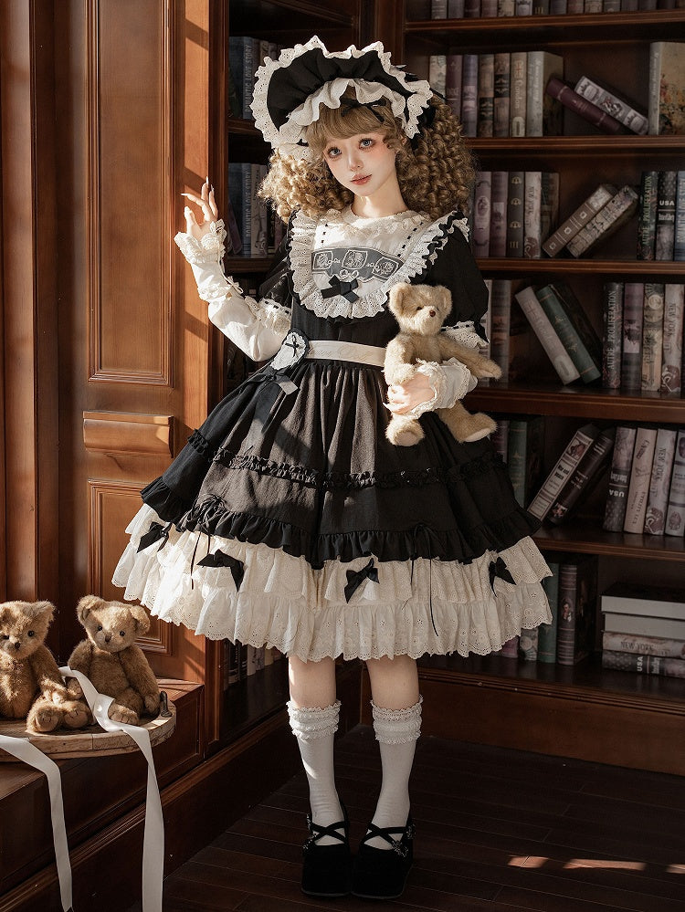 【4월 1일 예약마감】미러돌 앤티크 풀업 레이어드 원피스 + 풀 세트