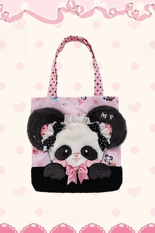 [Reservierungsschluss am 1025] Pink/Grüne Chinoiserie-Lolita-Sweet-Panda-Serie Accessoires (Teetassen-inspirierter Minihut, Pandaohren-Haube, Pandaohren-KC, Pandaohren-Barett, Haarclip, Halskette, Handtasche, Quastenbrosche, Socken)