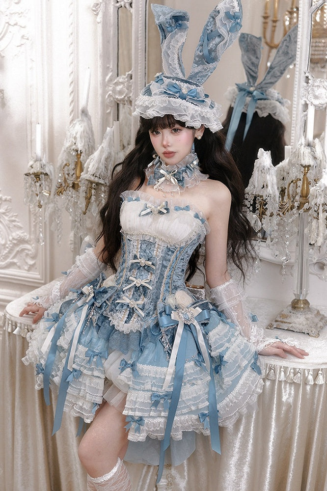 【4月8日予約締切】スウィートロリータバニーレースコルセットドレスセットA/B/C