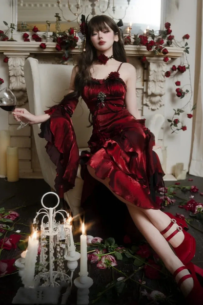 Amour Rose Burgundy Wizard of Oz Serena Purple Mermaid Dress Set