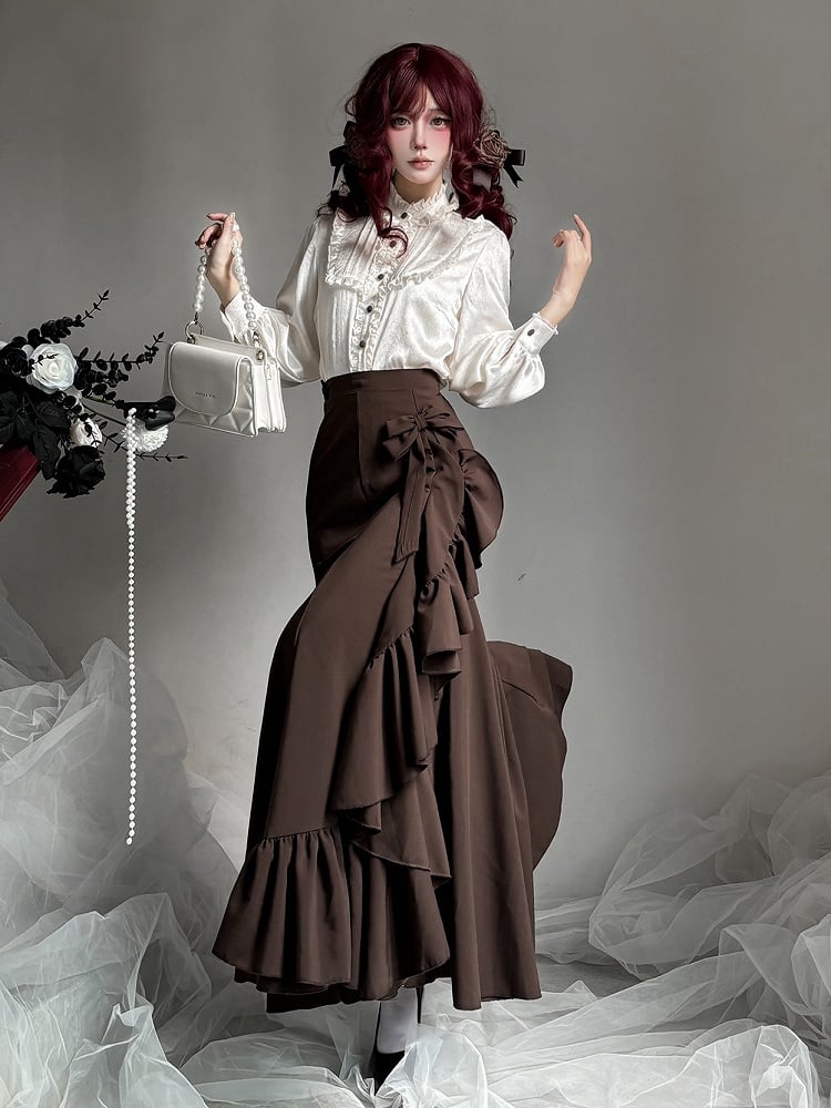 【12月23日予約締切】トワイライトレインロマンティックフリルマーメイドスカート