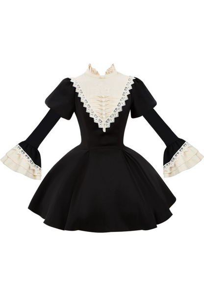 [Reservation product] Dark Gothic Girl School Dress Set