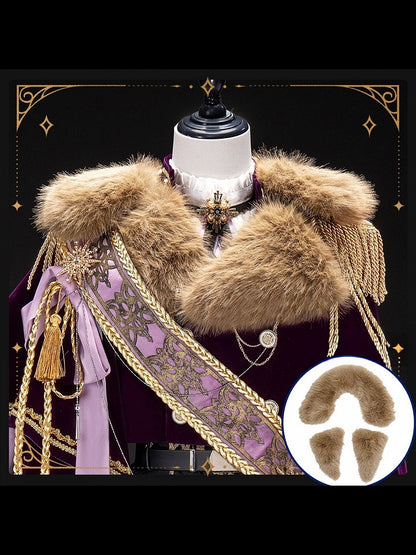 [Pre-order Deadline: December 7] Purple & Gold Royal Prince-Style Military Lolita Coordinated Outfit 1/2 + Full Set, Ouji Fashion