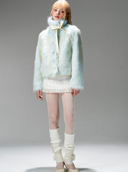 Radation Blue Sweet Fur Coat