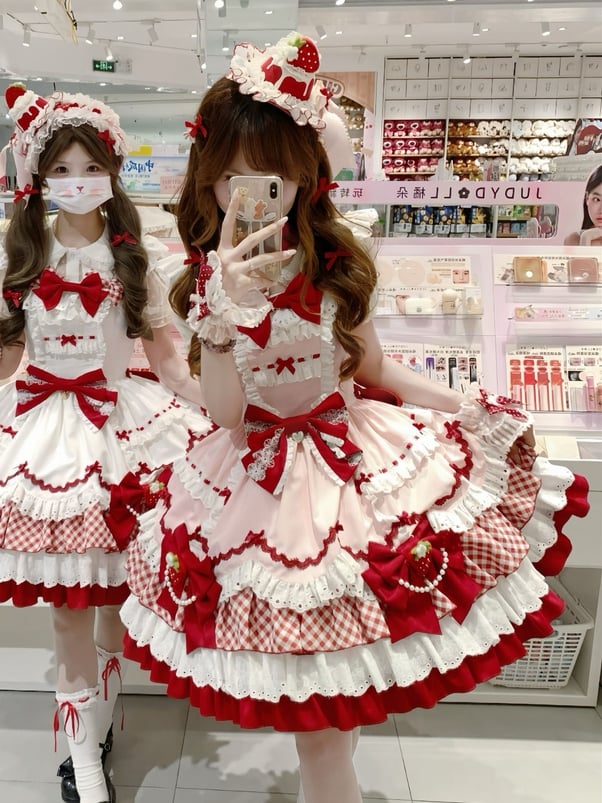 【12月19日予約締切】ベリーアンドショコラスイートロリータサスドレス