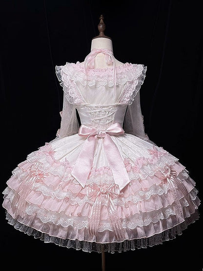 【12月26日予約締切】ピュアスイートローズファンタジークロスリボンレースベルスリーブシャツ