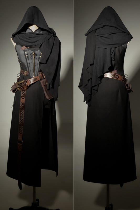 【予約商品】パンクスタイルダークゴシックドレス＋ショートパンツ＋ショール＋スリーブ＋ベルトバッグ