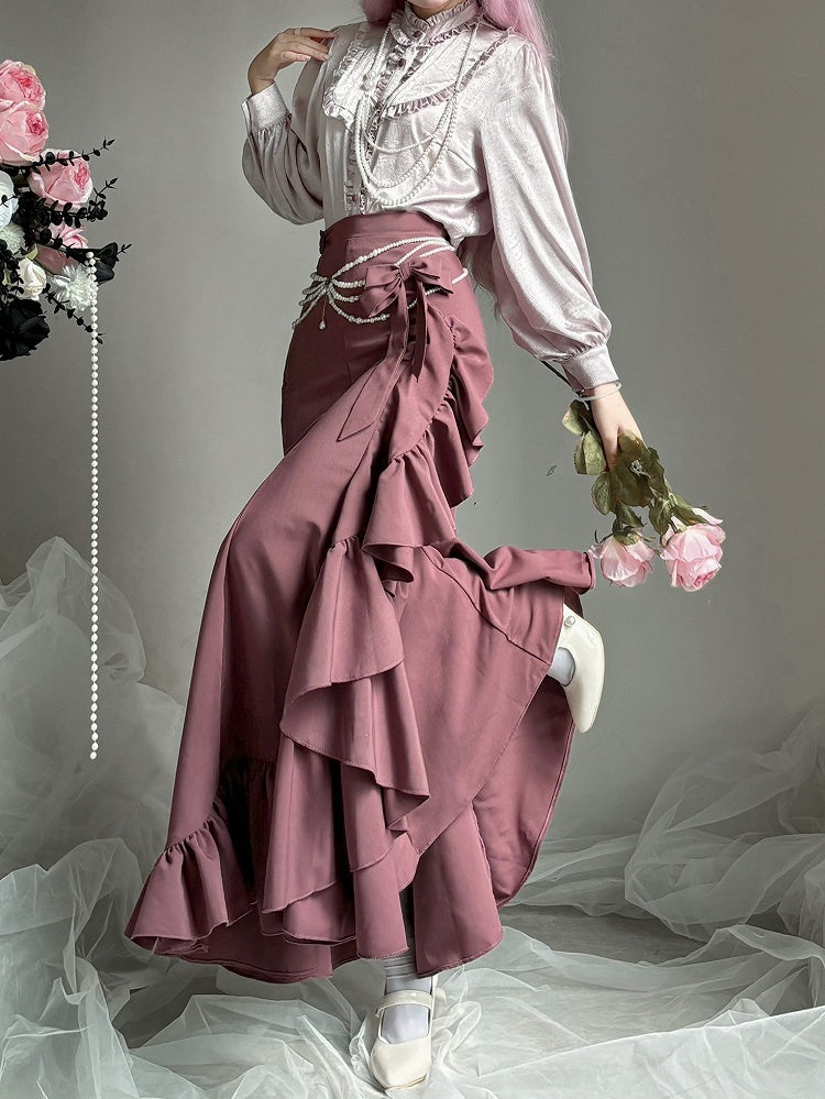 【12月23日予約締切】トワイライトレインロマンティックフリルシャツ