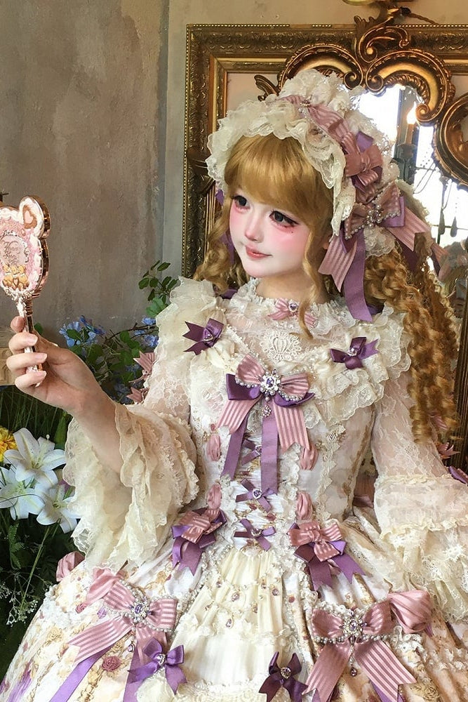 【6月16日予約締切】アンティークジェムストーンパヒュームシリーズアクセサリー（ボンネット・ヘアバンド・チョーカー1/2・アームカバー・バックリボン1/2）