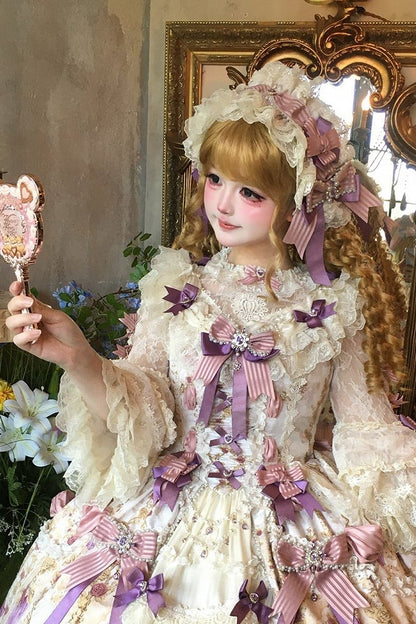 【6月16日予約締切】アンティークジェムストーンパヒュームシリーズアクセサリー（ボンネット・ヘアバンド・チョーカー1/2・アームカバー・バックリボン1/2）