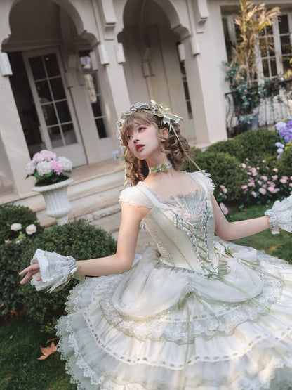 【4月5日予約締切】リリーエンブロイダリーロリータプリンセスコルセットドレス