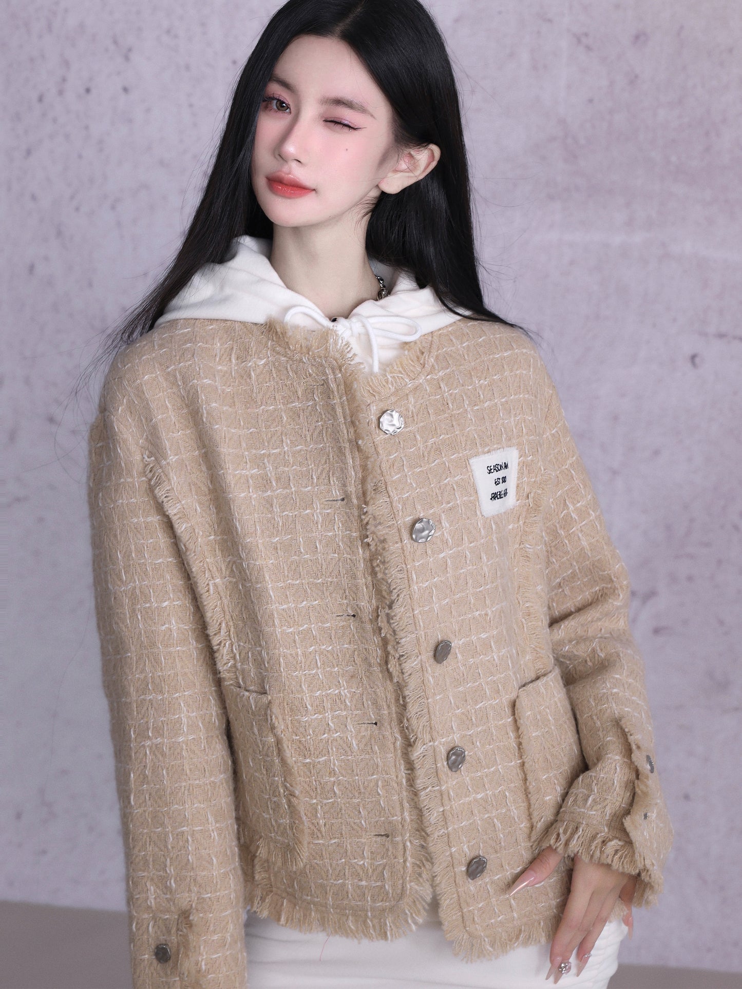 Wool Small Fragrance Tweed Jacket